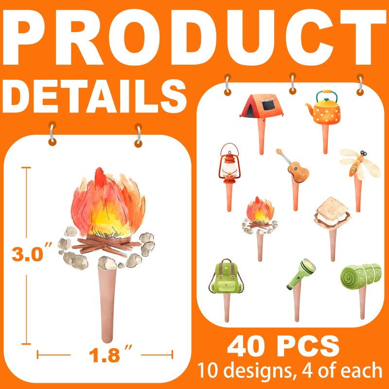 BonBeeDesign 40 قطعة من أغطية الكب كيك للتخييم - Image 2